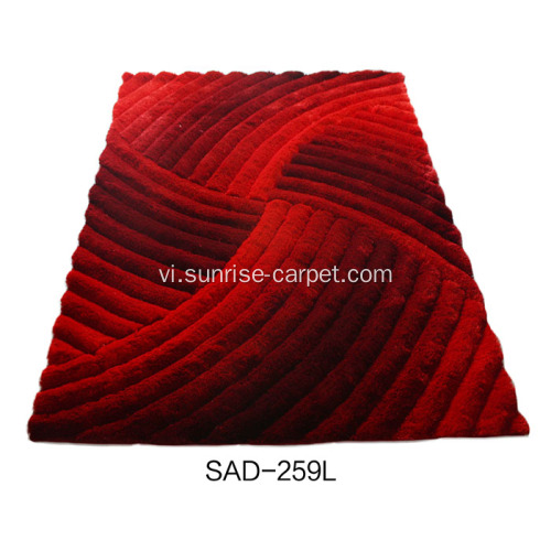 Thảm trải nhựa 3D Polyester 150D Silk Shaggy